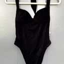 We Are HAH NEW  Noir Black Pull It Thru Soft Halter Boho Summer Bodysuit M Photo 2