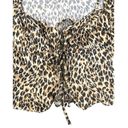 Majorelle  - Waldorf Long Sleeve Animal Print Tie Front Top in Brown & Cream Photo 1