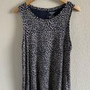 Nine West Soft Spun High Neck Swing Tank Blue Print Sz XL Photo 1