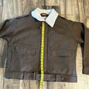 Universal Threads  New Faux Leather Pleather Brown Bomber Jacket Coat Size XL Photo 5