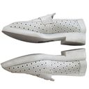 Kelsi Dagger  Women's Leather White Perforated Loafers Size 7.5 Photo 4