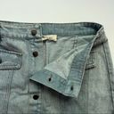 Molly green  Denim Blue Jean Button Up Mini Skirt Light Wash with Pockets S Photo 4