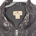 Woolrich  Full Zip Corduroy Vest Size Medium Gray Snowflakes Womens Cotton Lined Photo 1