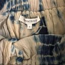 Olivaceous Tie Dye Mini Skirt Tan / Blue Elastic Waist Photo 2