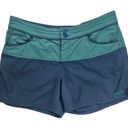 Patagonia  Green Blue Colorblock Meridian Board Swim Shorts Women's Size 8 Photo 0