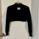 Justice Sparkly Black Cropped Knit Sweater Photo 0
