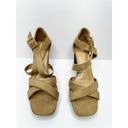 Anne Klein  Sandals Womens Size 8.5 Tan Crossover Block Heel Square Open Toe Heel Photo 4