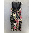 Bisou Bisou  Michele Bohbot Women's Dress Knee Length Black Floral 8 Sleeveless Photo 1