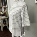 Apt. 9 Size Medium White With Black Stripes Shirt Sleeve Top Photo 1