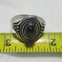 Onyx Natural Black  Sterling Silver Gemstone Ring No Stamp Ring size - 8 Photo 2