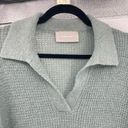 Everlane  Green Alpaca Waffle-Stitch Polo Pullover Sweater XS Photo 3