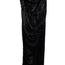 Pretty Little Thing NWT  Black Textured Sequin Cowl Neck Thigh Split Maxi Dress 12 Photo 5