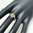 Ruby 10K diamond and  ring, Approx size 8 Photo 9