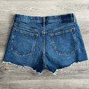 Abercrombie & Fitch The Mom Shorts High Rise Slit Hem Dark Blue Size 8 / 29 Photo 4