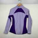 Second Skin Women's  Long Sleeve 1/2 Zip Purple Athletic Training Pullover-Medium Photo 3