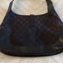 Gucci  GG Motif Hobo Black Canvas & Leather Bag Photo 6