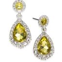 Charter Club Pavé & Stone Drop Earrings, Yellow Created for Macy's. Reg $24.50 Photo 0