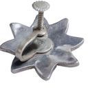 Onyx Vintage Mexican Black  Abalone Shell Star 925 Taxco Sterling Silver Earrings Photo 2