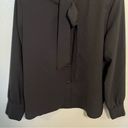 Molly Bracken Lili Sidonio  Button Down Tie Neck Blouse Black Photo 5