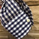 Tuckernuck  THE SHIRT BY ROCHELLE BEHRENS Navy Gingham Long Sleeve Icon Shirt L Photo 9