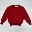 Black Diamond Vintage Sweater Women's Red  Pattern Funky Retro Petite Medium‎ Photo 0