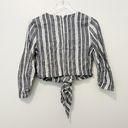 L'Academie NWT L’ACADEMIE Adalene Blouse in Navy & White Stripe Small Photo 2