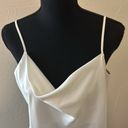 Nine West  White Satin Cowl Neck Adjustable Strap Cami NWOT Photo 1