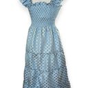 Hill House Home Ellie Nap Dress Size XXL Metallic Blue Snowflake Brocade Photo 3
