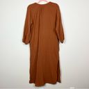 Lush Clothing Lush Orange Gauzy Cotton Oversized Midi Shirt Dress Size Small Photo 8