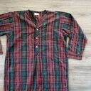 L.L.Bean Vintage  Womens Sleep Shirt Collared Plaid Red Green Size XL Photo 1