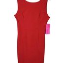 Betsey Johnson NWT  "Fire" Red Scuba Crepe Sheath Dress Photo 0