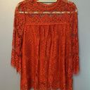 Blu Pepper  burnt orange lace top sz Large Photo 0