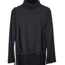 ZARA  Womens Black Mock Neck Long Sleeve Sweater Dress High Low Hem Sz S Photo 1