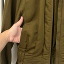 Frame Cinched Zip Up Linen/Cotton Blend Jacket - Deep Army Green (Size L) Photo 5