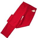 NWT Mother Rambler Ankle in Ribbon Red Straight Crop Jeans 30 Photo 0
