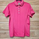 FootJoy ProDry Solid Interlock Self Collar Dark Pink Polo Golf Shirt Women’s S Photo 0