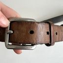 Coach  Worn in Brown Genuine Leather Square Buckle Embossed Logo Belt - XL Photo 1