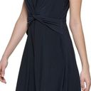 Tommy Hilfiger EUC  Front Knot Sleveless Midi Dress, Sky Captain Navy, 12 $109 Photo 4