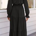 Amazon Zesica Off Shoulder Long Sleeve Side Slit Black Maxi Dress Photo 1