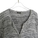 J. McLaughlin  Gray Tweed Fringe Herringbone Jacket Cardigan with Pockets XL Photo 3