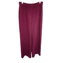 St. John  Collection Size 8 Fuchsia Santana Knit Wide Leg Sweater Pants Womens Photo 2