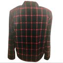 Christopher & Banks Vintage 90’s  Black Red Plaid Glitter Blazer Jacket Size M Photo 10