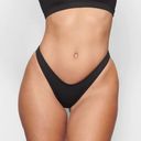 SKIMS  Signature Swim Tank Bikini Top & Cheeky Tanga Onyx Size L Photo 2