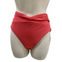 Only CALIA Women's High Waisted Shirred V Front Swim Bottoms  guava pink Photo 4