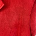 Dress Barn red suede button up long sleeve Photo 3