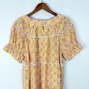 Ann Taylor  Petite Floral Cut Out Shift Dress Orange and Yellow Large Photo 7