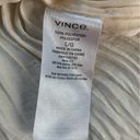 Vince  Chiffon Sleeveless Crushed Band Collar Blouse  Cream L Photo 4