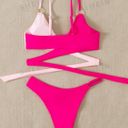 SheIn Two Tone Wrap Bikini Photo 2