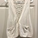 American Eagle  Cream crochet vest size medium Photo 0