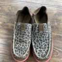 Ariat  Cruiser Slip On Shoe Womens 4.5 Earth Brown Cheetah Leather Moc Toe Loafer Photo 2